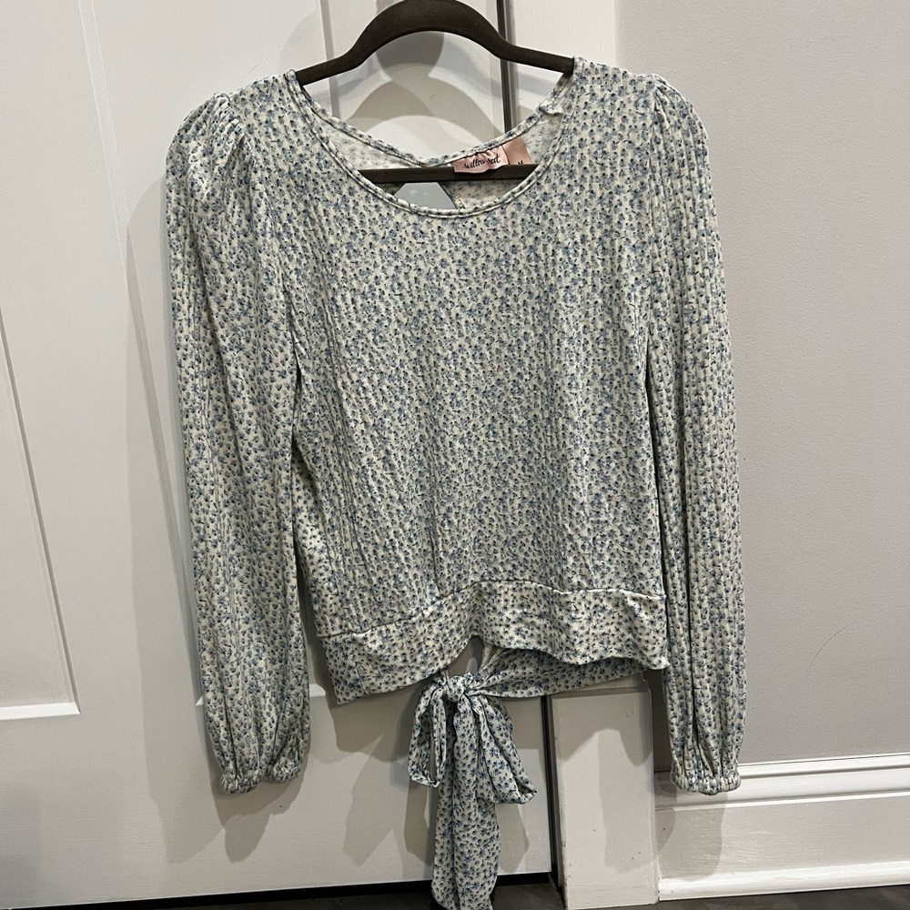 Floral open back top